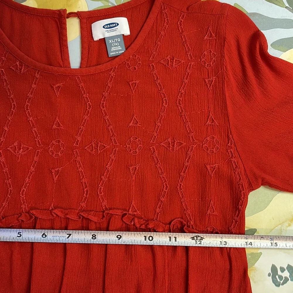 🔥 SALE Girl’s Orange Bohemian Dress | XL 14